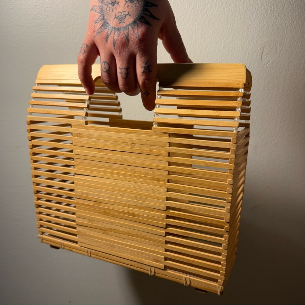 Stylish Bamboo Handbag Basket Purse
